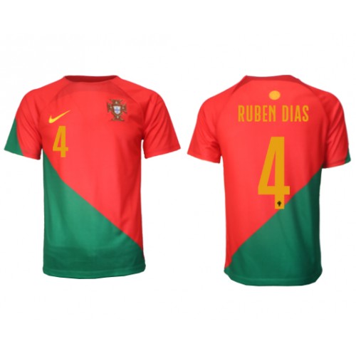Maillot de foot le Portugal Ruben Dias #4 Domicile Monde 2022 Manches Courte